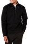 Men's Half Zip Long Sleeve Fleece Black Sweatshirt - 3