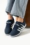 Children's Navy Blue White Lace-Up Single Velcro Flexible Lightweight Artificial Leather Unisex Kids Sneaker Sports Shoes - 2
