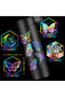 100 PCS/PACK Transparent Butterfly Laser Stickers Holographic Stickers PET Creative Retro Sticker... - 3