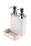 Viva Kitchen Liquid Soap Dispenser with Double Chamber and Sponge Holder - Beige
