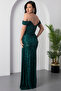 Off-Shoulder Drawstring Sequin Evening Dress13457 - 6