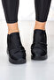 Barbara Black Stretch Hidden Wedge Sneakers - 3
