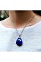 Natural Stone Drop Lapis Stone Pendant, Non-Tarnishing, Without Chain