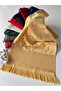 50X90 Sarra Fringed Dark Etamine Towel - Mustard - 6
