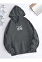 Cat Vibes Printed Off-Shoulder Unisex Women'S-Men's Hooded Sweatshirt
