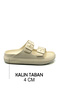 Sermoda Double Buckle Lightweight Eva Summer Beach Slippers Pool Slippers Sink Slippers Ecru - 4