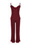 Bordo Dantelli ve Kurdele/Fiyonk Detaylı İp Askılı Viskon Örme Pijama Takımı THMSS20PT0134 - 7