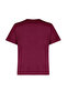 Koyu Vişne %100 Pamuk Basic Bisiklet Yaka Örme T-Shirt TWOSS23TS00000 - 7