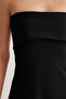 Black Strapless a Line/Bell Cut Midi Knitted Dress Twoss25El00070 - 6