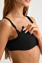 أسود واحد جيرسي Underwire الصلبة قبعة ثابتة تي شيرت برا الصدرية THMSS25SU00012 - 3