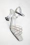 Silver Patent Leather Women's Classic Heeled Shoes 18825 - 2