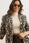 Women's khaki leopard print blazer with flap pockets and lining ckt-19000403 - 6