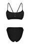 Siyah Sırt Dekolteli Bralette Kaplı Regular Normal Bel Bikini Takımı TBESS25BT00080 - 7