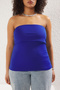 Saks Straplez Yaka Yandan Fermuarlı Krep Örme Bluz TBBSS24AF00092 - 3