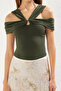 Haki Örme Aksesuarlı Body TPRSS25BD00004 - 4