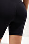 Siyah Seamless/Dikişsiz Push Up Örme Spor Şort/Kısa Tayt THMSS25TY00013 - 2