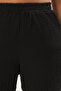 Siyah Relaxed Fit Dokulu Kumaş Büyük Beden Örme Şort & Bermuda TBBSS25AP00005 - 3