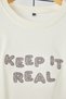 Ecru Oversized /Wide Cut Crew Neck Letter Embroidered Short Sleeve T-Shirt Tmnss25Ts00023 - 8