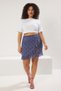 Purple Skirt Ruffle Mini Length Tulle Knitted Plus Size Skirt Tbbss25Az00005