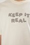 Ecru Oversized /Wide Cut Crew Neck Letter Embroidered Short Sleeve T-Shirt Tmnss25Ts00023 - 5
