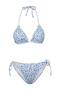 Çiçek Desenli Üçgen Kaplı Regular Normal Bel Bikini Takımı TBESS25BT00106 - 8
