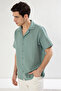Light Khaki Regular Fit Textured Summer Linen Look Shirt Tmnss23Go00070 - 2