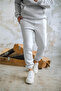 طقم رياضي رجالي رمادي كبير الحجم - 4