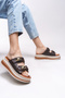 Lischaris Women's Slippers 0012321 Brown - 4