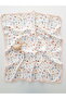 85X90 Floral Pompom Muslin Baby Blanket - 100% Cotton - 2