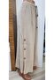 Muslin Cotton Large Wooden Button Large Size Designer Pants - 5