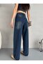 Women's Pale Effect Loose Cut Comfortable Wide Leg Baggy Jeans - 5