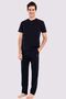 U.S. Polo Assn. 12005 Men's 3-Piece Pajama Set - Navy Blue - 3