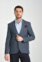 Valufe Men's Navy Blue Lycra Stretch Fabric Slim Fit Slim Fit Blazer Jacket