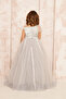 Gray Embroidery Girl's Evening Dress - 5