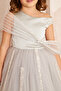 Gray Embroidery Girl's Evening Dress - 4