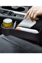 Leather Car Seat Organizer between Seats Pocket Gap Filler Organizer Black - 4