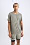 Crew Neck Printed Fit Slim Fit Athlete T-Shirt - Short Sleeve X6142Az25Sp