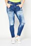 Women Regular Fit Washed Stretchable Denim Jeans, Blue