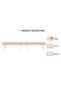Meeting Table Conference Table with Wire Management & Metal Legs-8 Seater, U-Leg (Oak) - 3