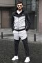 Men's Tracksuit Set with Zip-Up, Melange Color, 5697 - 2