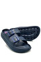 Double Buckle Lightweight Eva Summer Beach Slippers Pool Slippers Washroom Slippers Navy Blue - 5