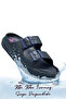 Double Buckle Lightweight Eva Summer Beach Slippers Pool Slippers Washroom Slippers Navy Blue