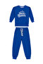 Mountain Printed Winter Sweatshirt Set 2-8 Years Cobalt Blue Color