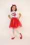 Girl's Red Heart Print T-Shirt Red Tutu Skirt Suit April 23Th October 29Th Show Outfit - 4
