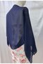 Amylee chiffon sleeve shawl navy blue - 4