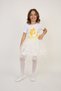 Girl's Yellow Daisy Print Sequined T-Shirt Daisy Skirt Suit 23 April 29 October Show Outfit - 6
