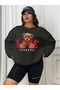 Unisex Love Yourself Teddy Bear Printed Sweatshirt - 3