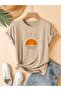 Tricou basic cu imprimeu soare