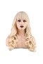 Long Fiber Synthetic Wig with Wavy Rivets - Platinum