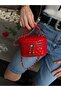 Faux Leather Almira Women's Crossbody Bag Red - 5